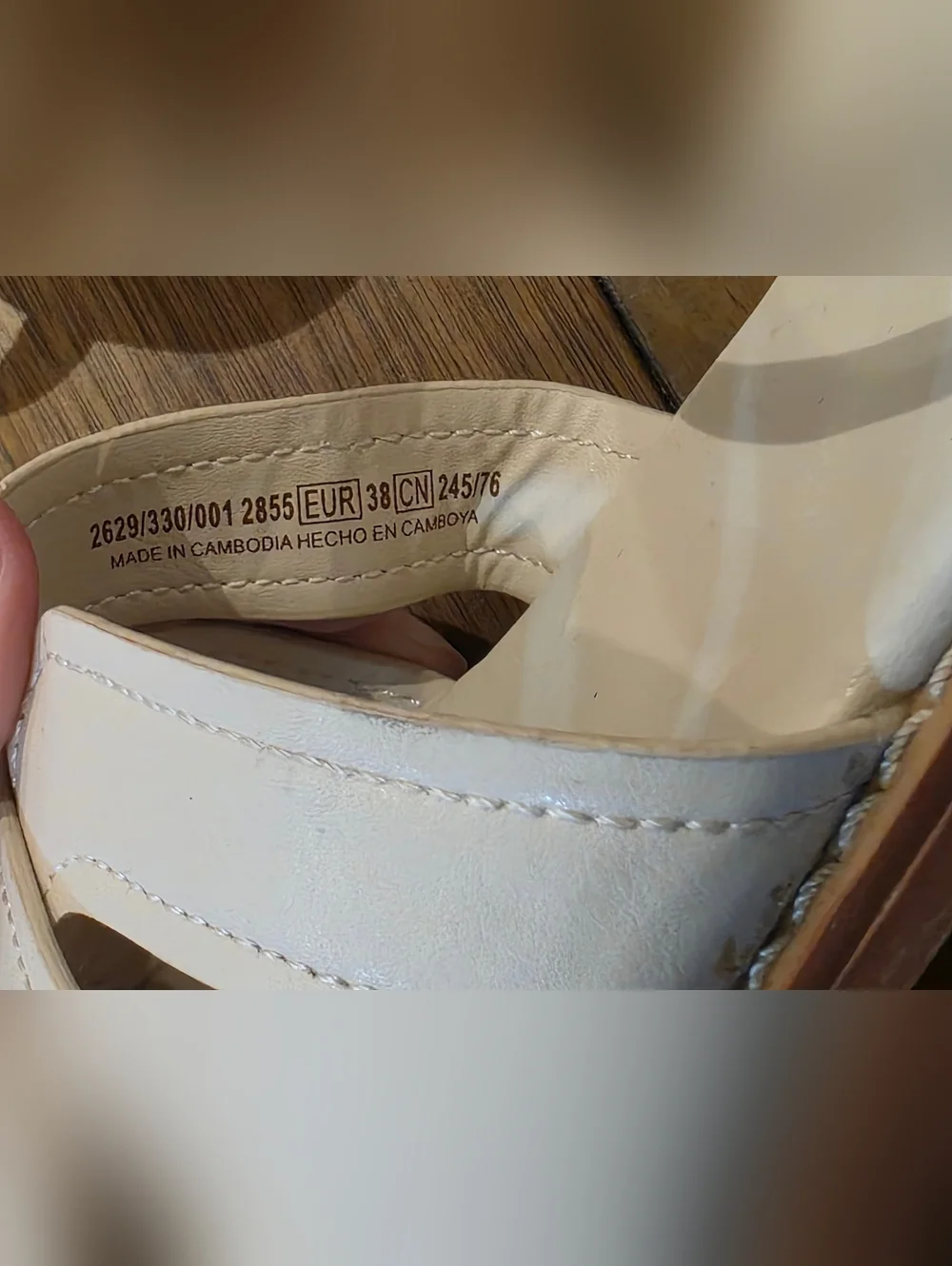 Zara Leather Cream Ivory Buckled Slingbacks Caged Sandals Sz 38 / 7.5 - Picture 8 of 9